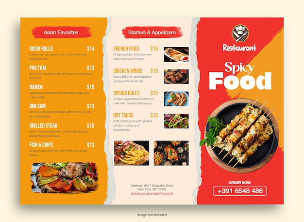 Moderne restaurantmenu sjabloon