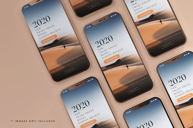 Moderne slimme telefoons Mockup