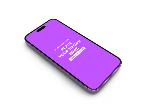 Moderne smartphone mockup-sjabloon geïsoleerd