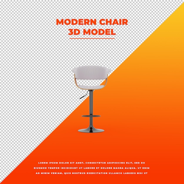 Moderne stoel 3d geïsoleerd model