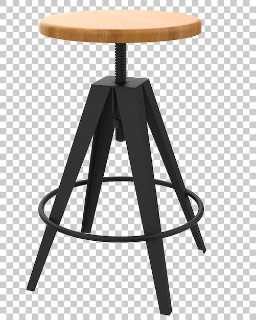 Moderne stoel geïsoleerd op doorzichtige achtergrond 3D-rendering illustratie