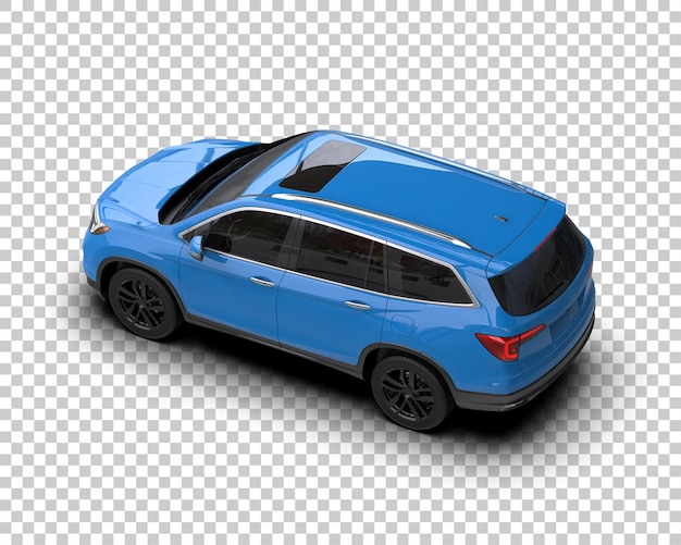 Moderne SUV geïsoleerd op de achtergrond 3D rendering illustratie