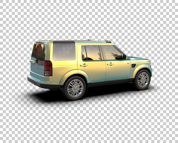 Moderne SUV geïsoleerd op de achtergrond 3D rendering illustratie