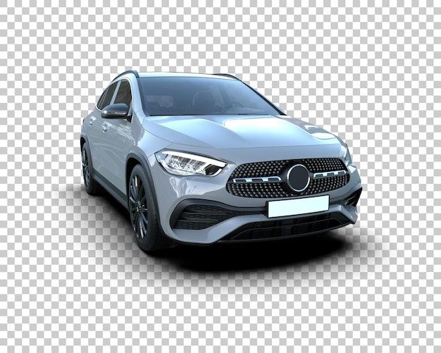 Moderne SUV geïsoleerd op de achtergrond 3D rendering illustratie
