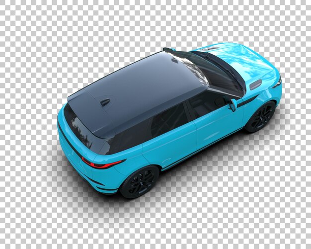 Moderne SUV geïsoleerd op de achtergrond 3D rendering illustratie