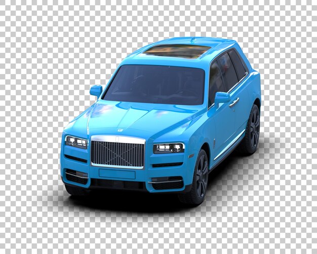 Moderne SUV geïsoleerd op de achtergrond 3D rendering illustratie