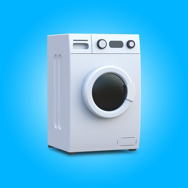 Moderne wasmachine 3d rendering psd mockup