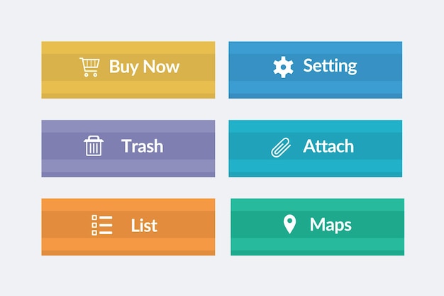 Moderne webknoppen