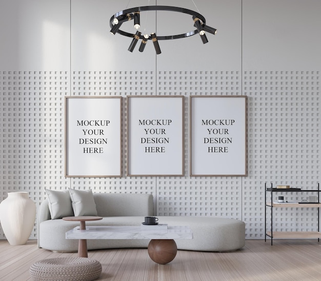 Moderne woonkamer mockup