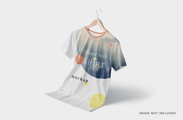 modish round neck tshirt mockup
