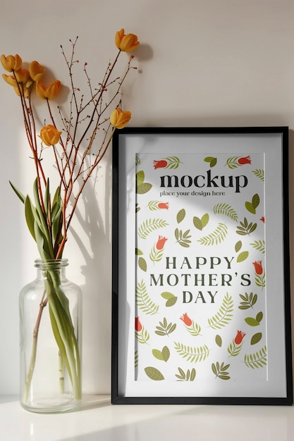 PSD moederdag mockup ontwerp