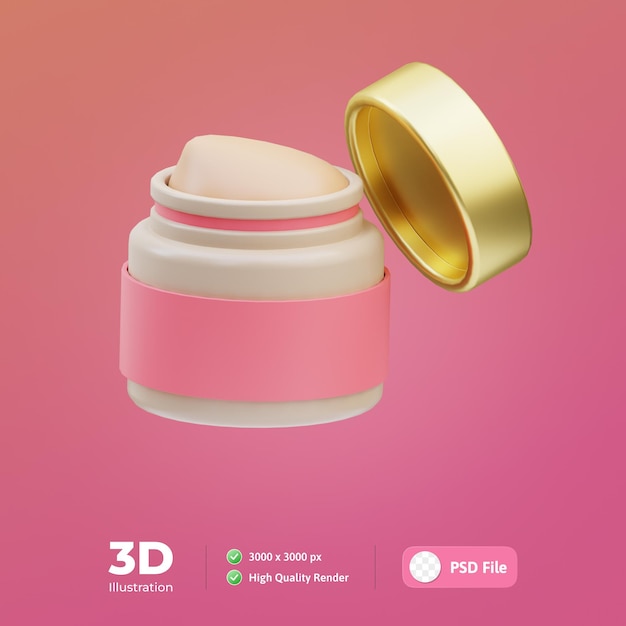 PSD moisturize 3d illustration