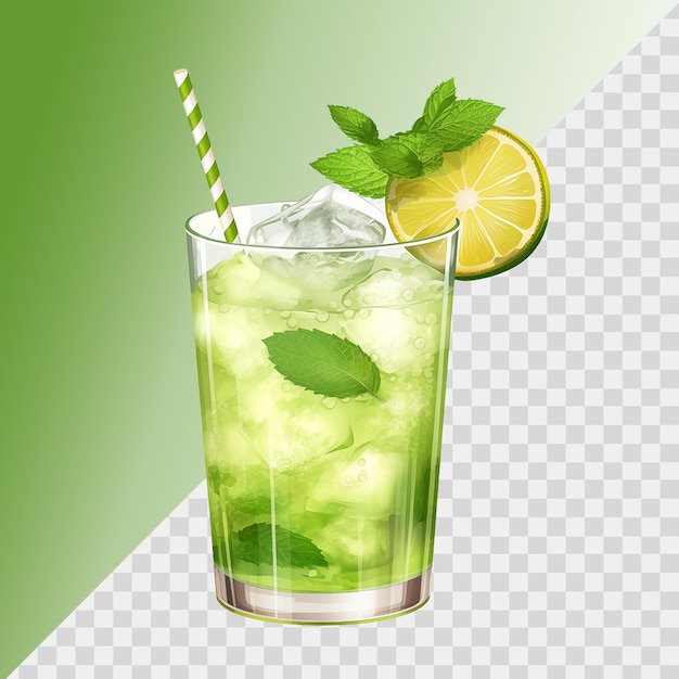 Mojito cocktail geïsoleerd op een doorzichtige achtergrond