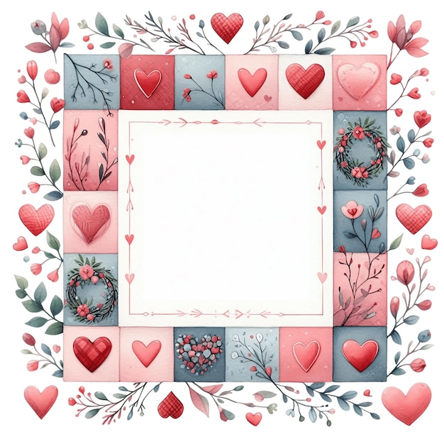 PSD molduras de coracao dos namorados valentine heart frame moldura quadro com amor coracao