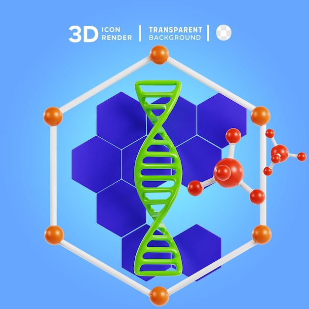 Moleculaire 3d-illustratieweergave