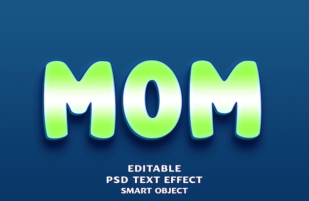 Mom 3d-teksteffectontwerp