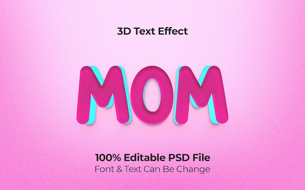 PSD mom 3d text effect