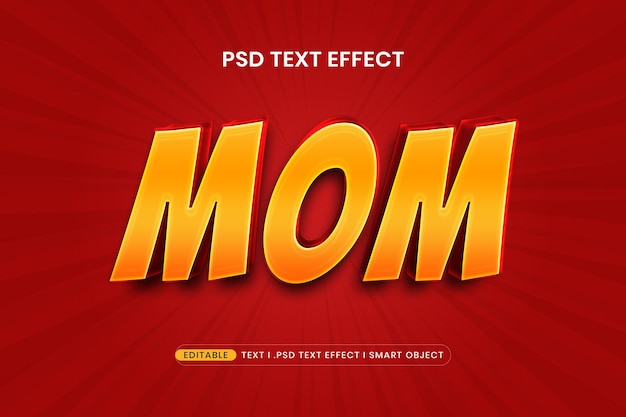 PSD Эффект стиля текста мамы