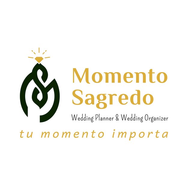 Momento sagrado logo wedding planner e organizzatore di matrimoni