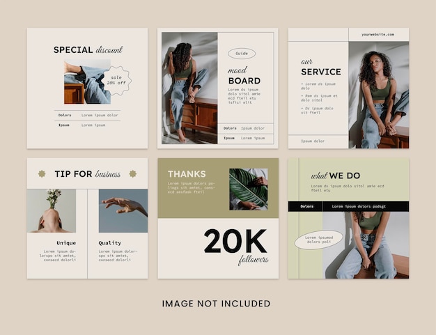 PSD mona instagram post template vol1