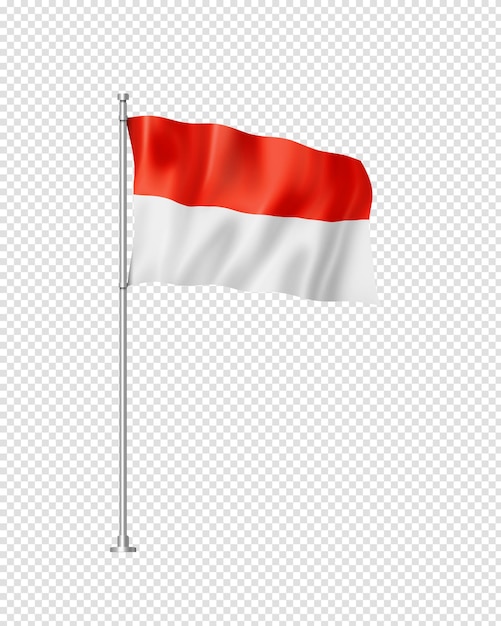 PSD monaco flag isolated on white