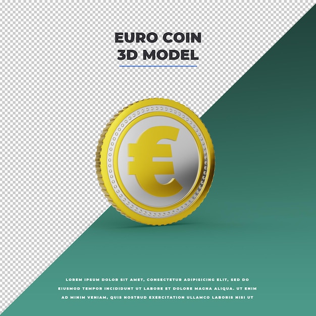 Moneta Euro 3d