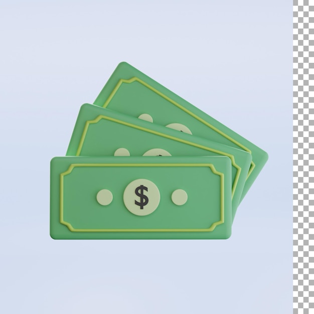 PSD money 3d illustration