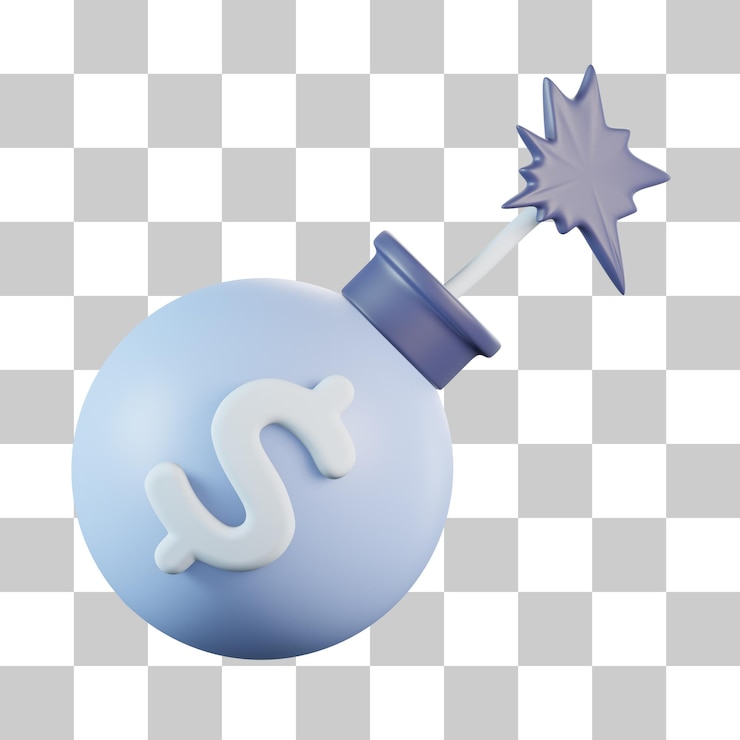 PSD money bomb 3d icon