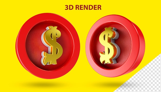 Denaro cifra 3d rendering isolato