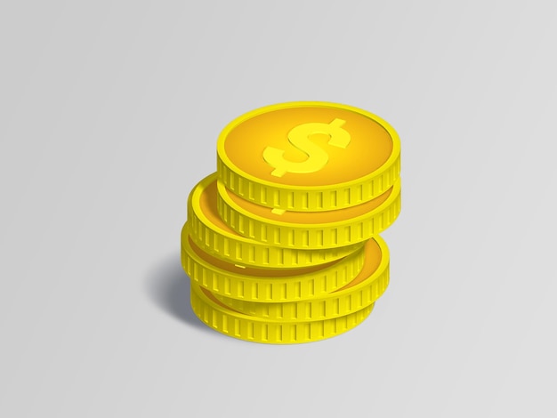 Money coins 3d