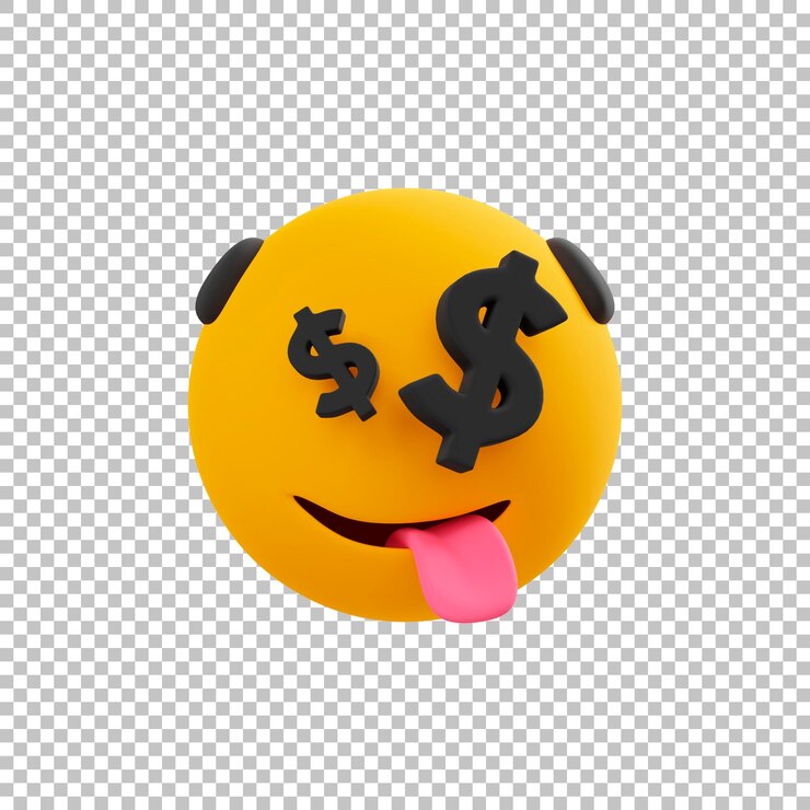 money emoticon 3d emoji Icon