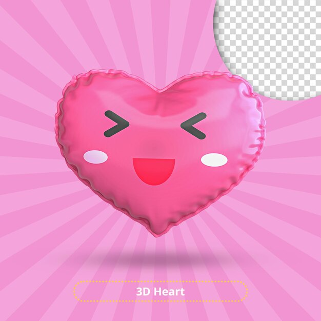 Money Faceheart 3d render