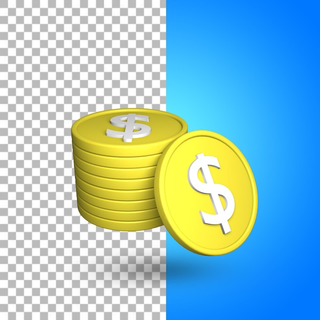 Money icon 3d rendering