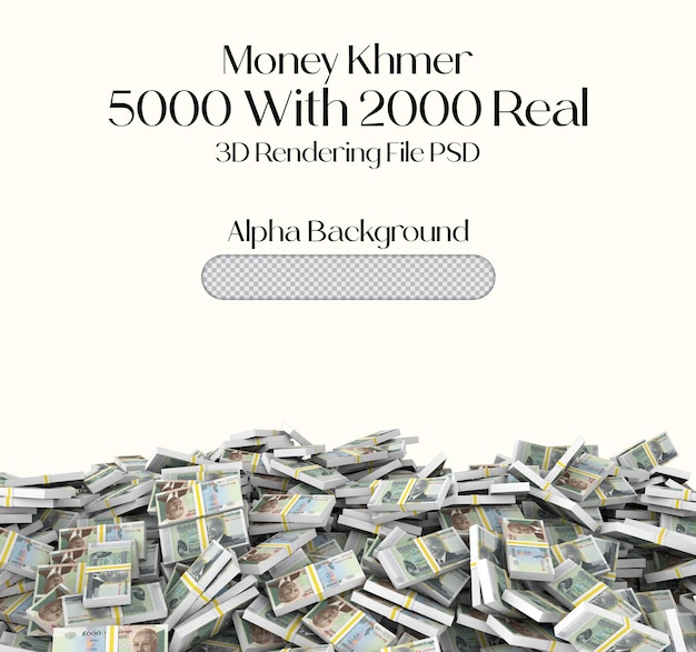 PSD soldi khmer 5000 con 10000 real