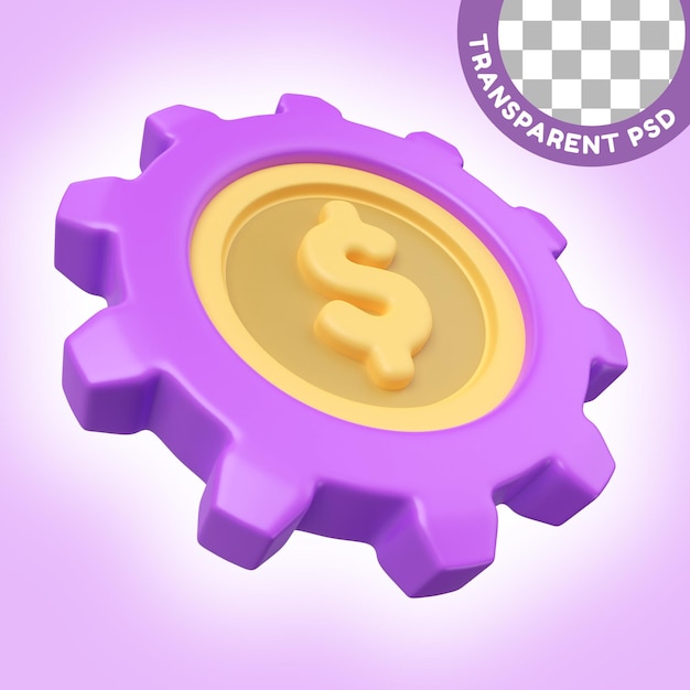 PSD money management 3d illustration icon