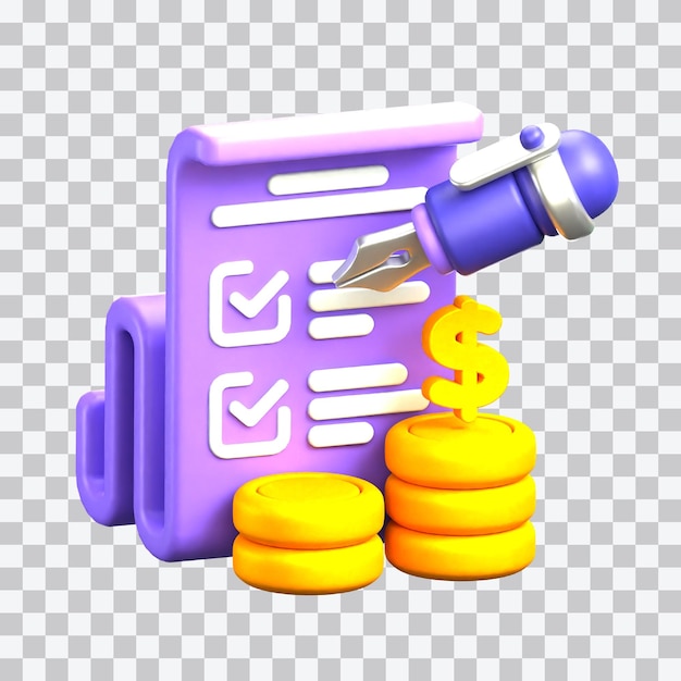 マネーマネジメント 3D イラスト