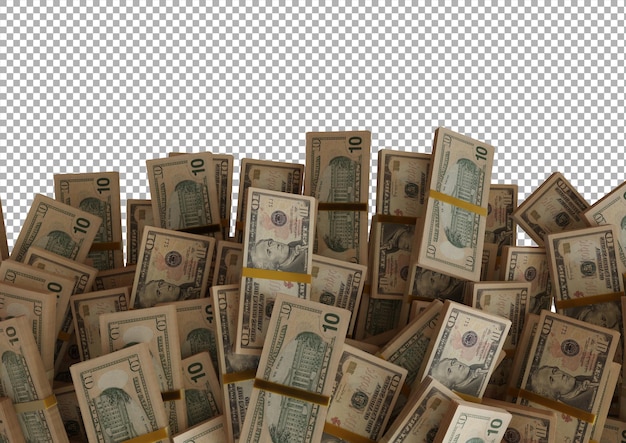 PSD money pile of two united states dollar bill large resolution for business finance news background