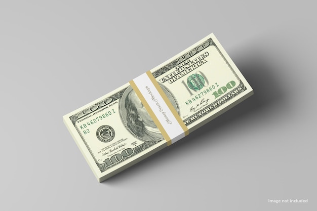 PSD money stack mockup