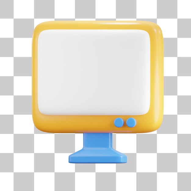 monitor 3d illustratie