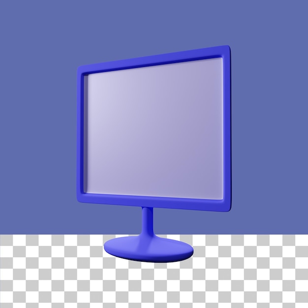 PSD monitor 3d illustration