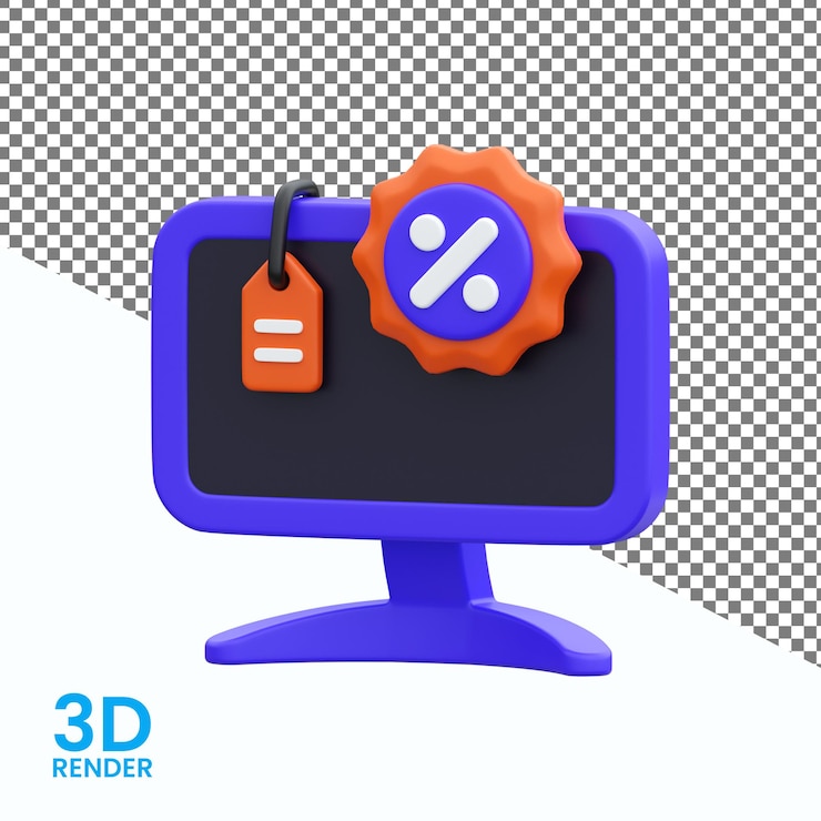 PSD monitor discount cyber monday sale 3d icon