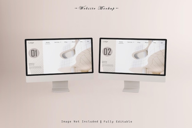 Monitor psd mockup isolated