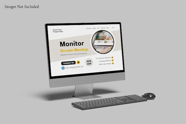 monitor screen mockup
