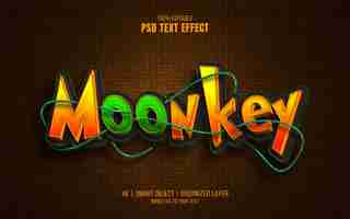 PSD monkey text effect