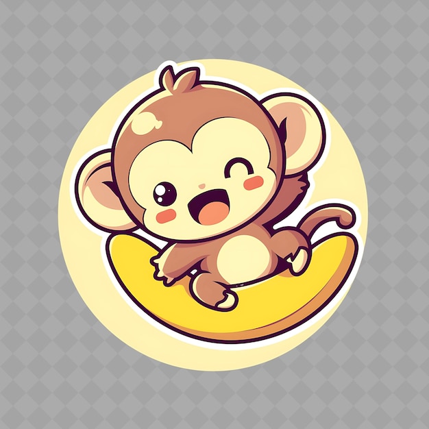 PSD a monkey with a banana that says quot a monkey quot