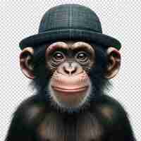 PSD a monkey with a hat on its head is shown with a hat on it