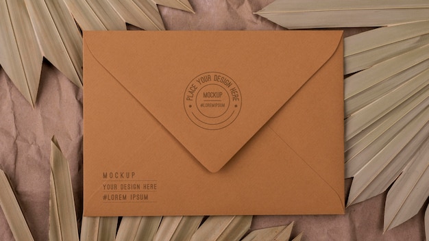 Monochromatic envelope mockup design