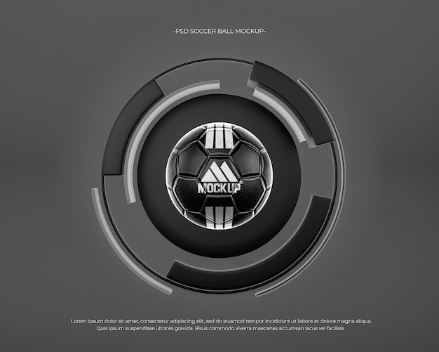 PSD monochromatic soccer ball mock-up