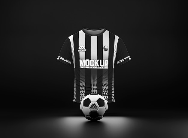 PSD mock-up di pallone da calcio monocromatico