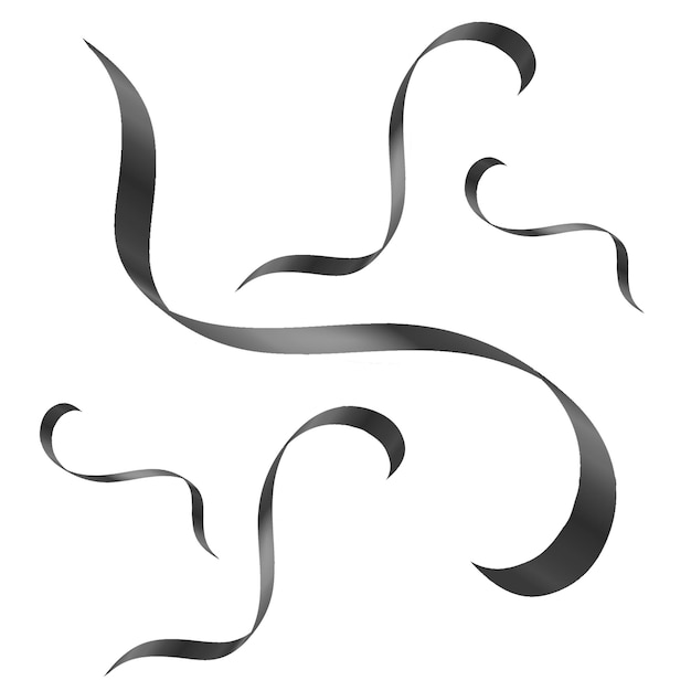 monochromatyczny realistyczny luksusowy czarny element konfetti